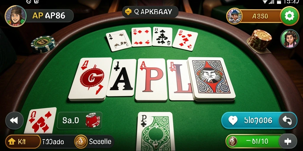 Screenshot gameplay yang menunjukkan serunya bermain Gaple di AP686.