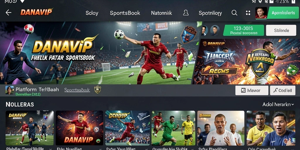 Tampilan gameplay Sportsbook yang menarik dari aplikasi DANAVIP.
