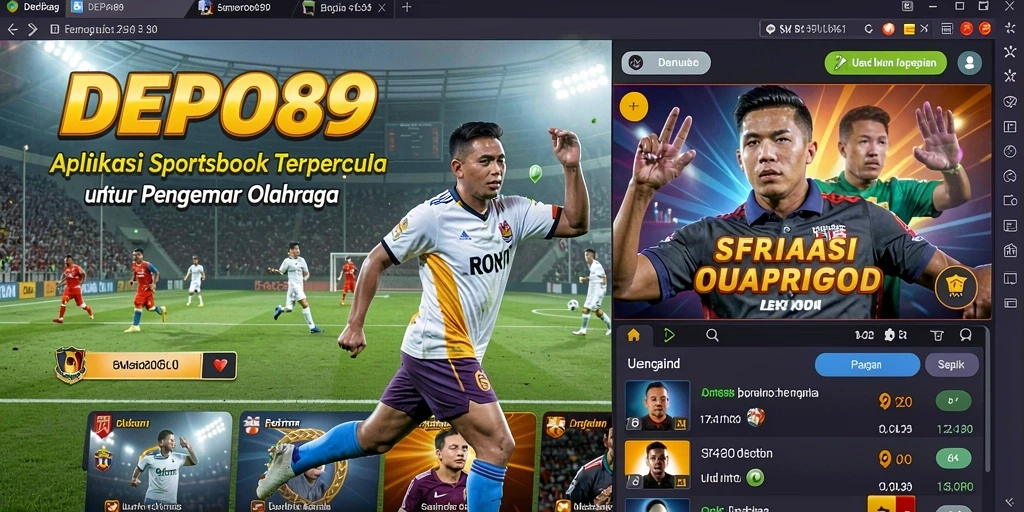 Screenshot gameplay DEPO89 menampilkan taruhan olahraga yang mendebarkan.