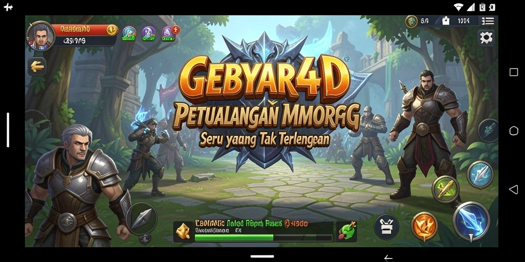 Tampilan screenshot utama GEBYAR4D menunjukkan gameplay MMORPG yang seru.