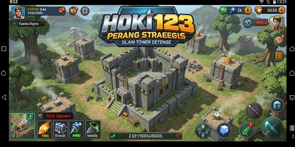 Tampilan gameplay HOKI123 yang menegangkan dalam Tower Defense.