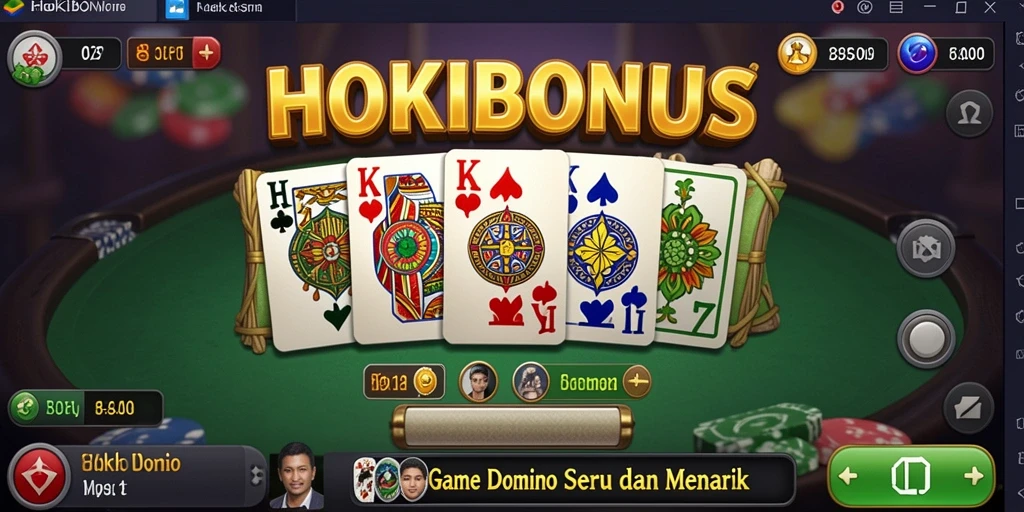 Tampilan gameplay menarik HOKIBONUS dengan aksi domino.