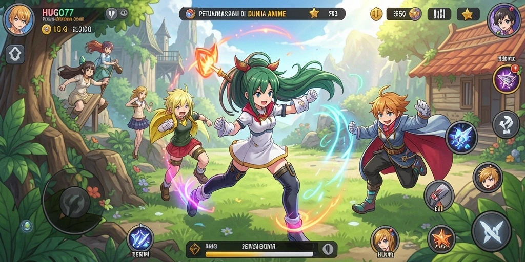Gameplay seru dan penuh warna di dunia HUGO77.