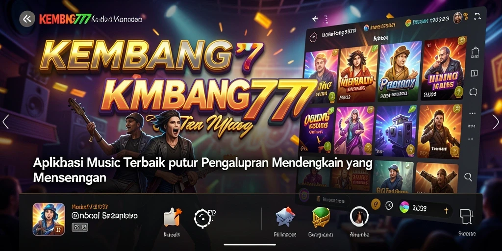 Tampilan gameplay KEMBANG777 dengan berbagai pilihan lagu.