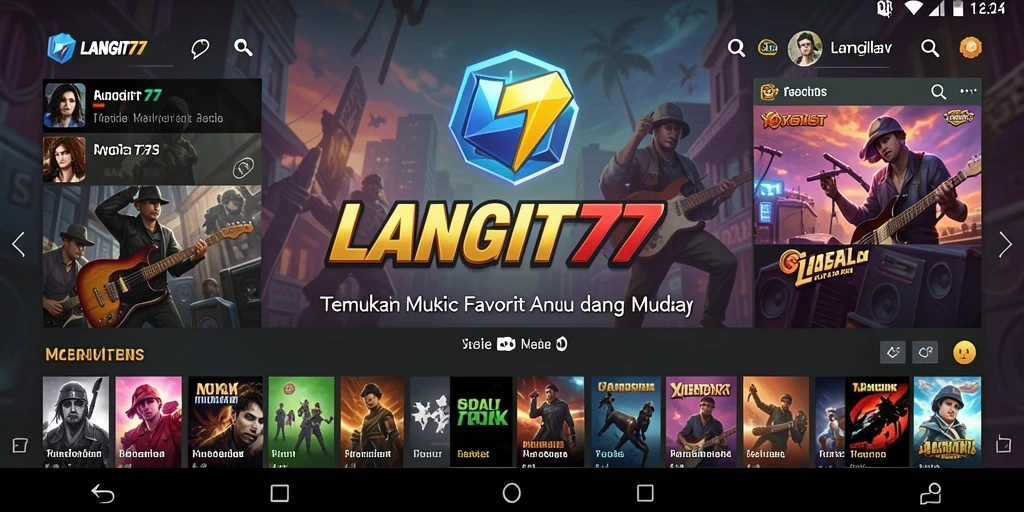 Tampilan menarik dari gameplay LANGIT77 yang berfokus pada musik.