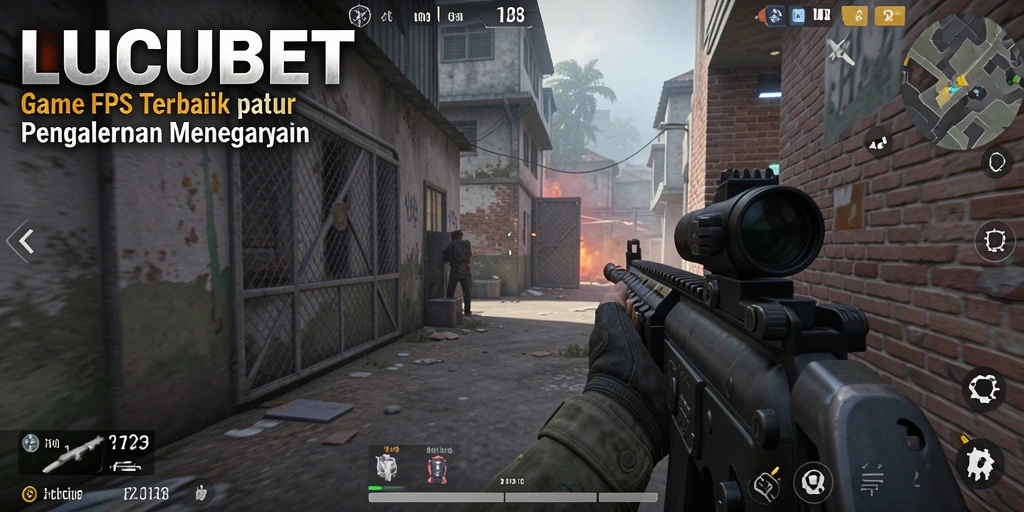 Screenshot gameplay LUCUBET yang menampilkan aksi tembak-menembak yang mendebarkan.