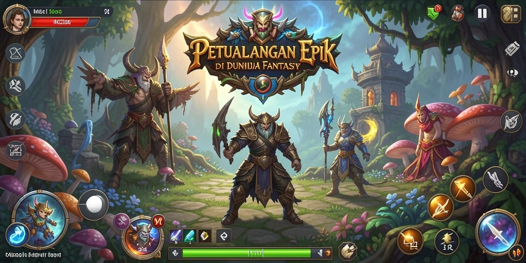 Tampilan screenshot MZ356 yang menunjukkan aksi seru dalam pertarungan RPG.