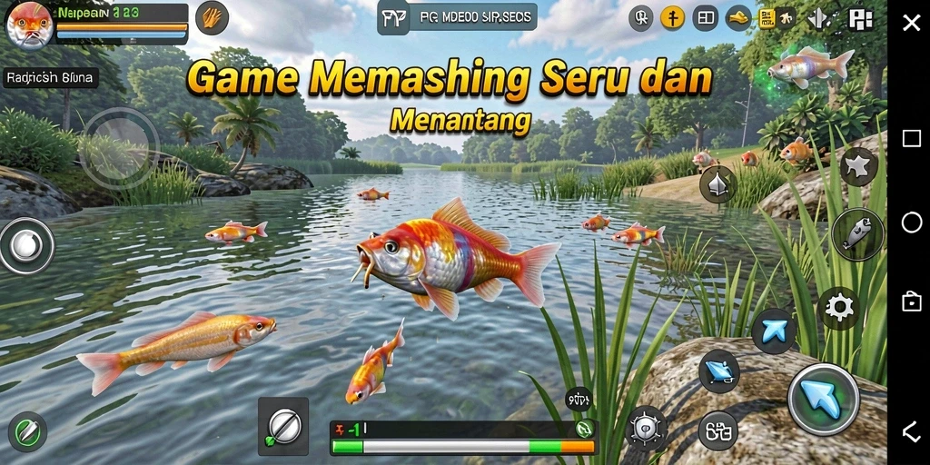 Gameplay seru PP7 dengan berbagai lokasi memancing.