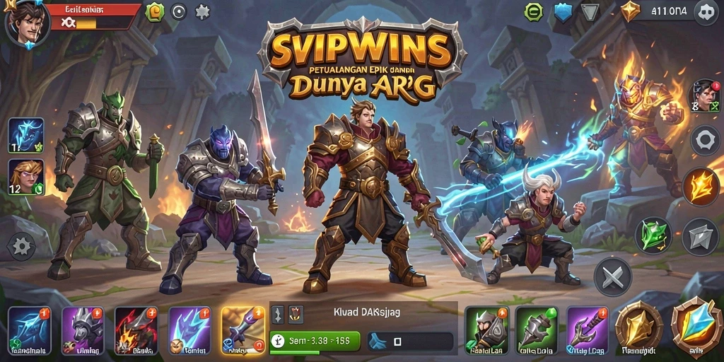 Tampilan gameplay menegangkan dari SVIPWINS dalam dunia ARPG.
